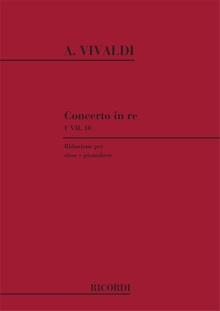 Concerti Per Ob., Archi E B.C.: In Re Rv 453